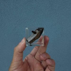Fragment 8, aircraft skin of x101, Recycled in Ukraine, Wing Memoriable Ukraine War Trench Art aircraft,Little Fragment made in Epoxy