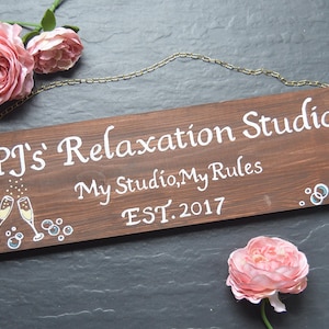Personalised Hot Tub Sign: Rustic Wood Spa Decor
