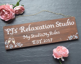 Personalised Exterior Hot Tub Wooden Sign | Hot Tub Accessories | Hot Tub Gifts | Relax | Shed Sign | Wall | Spa Gift | Outside | Rustic