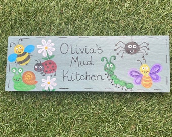 Little Insects Mud Kitchen Sign, Play Kitchen, Role Play Sign, Wendy House, Playhouse, Preschool Play School, Plaque, Bees, Ladybird