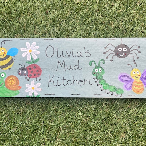 Little Insects Mud Kitchen Sign, Play Kitchen, Role Play Sign, Wendy House, Playhouse, Preschool Play School, Plaque, Bees, Ladybird