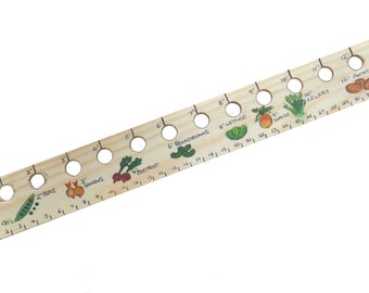 Sowing Planting Ruler | Plant Seed Spacer | Allotment | Grow Your Own | Gardener&#39;s Gift | Measure | Garderning | Hand Made | Hand Painted