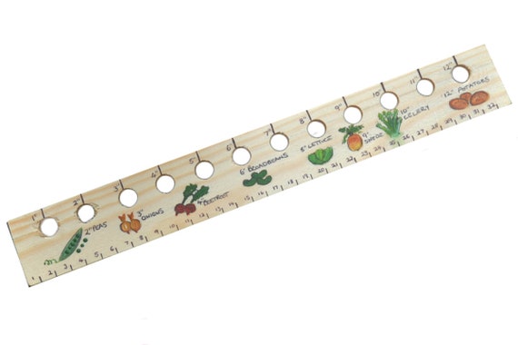 Sowing Planting Ruler | Plant Seed Spacer | Allotment | Grow Your Own |  Gardener's Gift | Measure | Garderning | Hand Made | Hand Painted