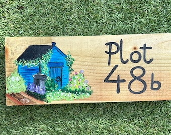 Personalised Allotment Shed Sign, Plot Marker Plaque, Wooden Hand Made, Hand Painted, Gardeners Gift, Garden, Potting Shed, Grow Your Own