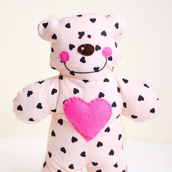 Plush Bear Fabric Plush Stuffed Bear Bear Pillow Pet Teddy Etsy