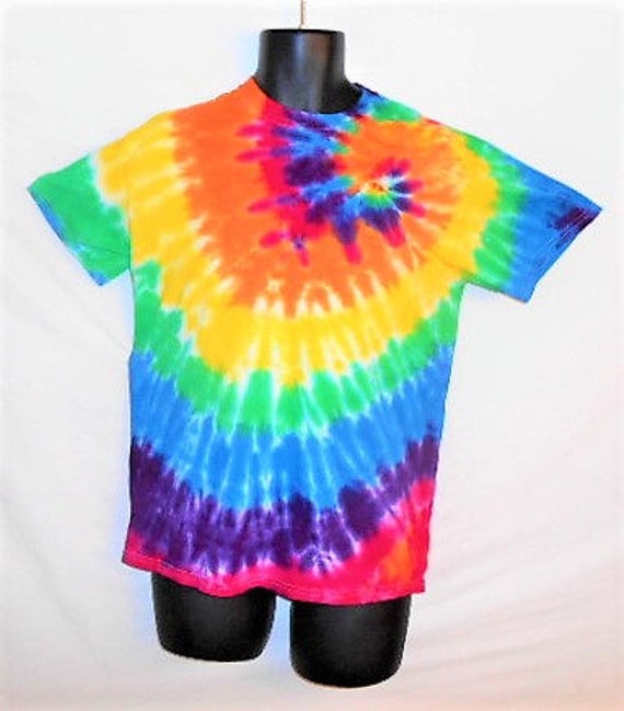 Gay Pride Shirt Rainbow Spiral Tie Dye Medium Tie Dye | Etsy