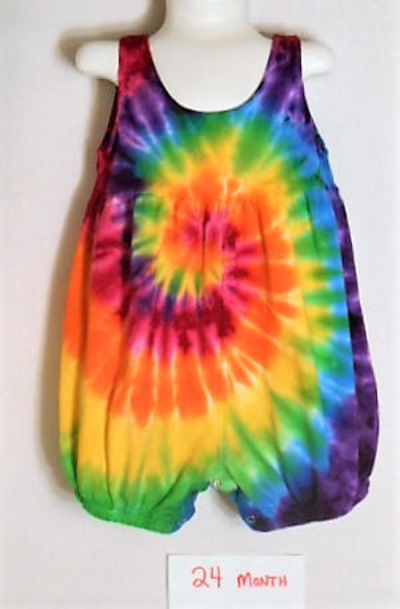 Tie Dye Baby Romper Infant Onepiece Rainbow Baby Clothes Etsy