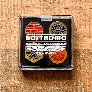 Alien USCSS Nostromo Enamel Pin Crew Set DIY Ellen Ripley Warrant Officer Prop Dallas Kane Ash Lambert Parker Brett Costume Badges Uniform