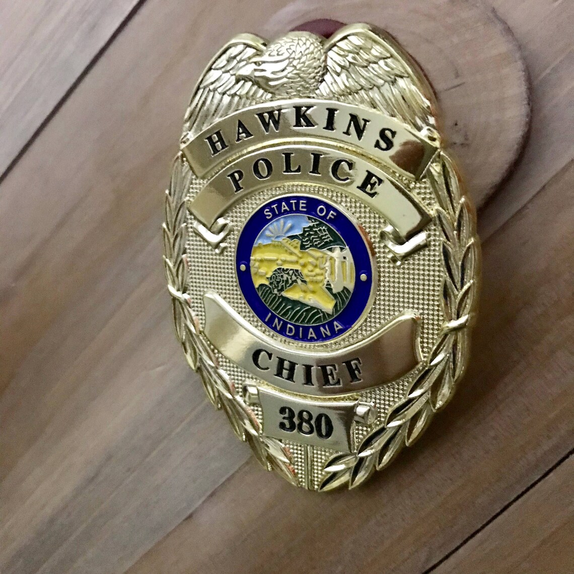 Jim Hopper Hawkins Police Chief Badge from Netflix Stranger - Etsy España