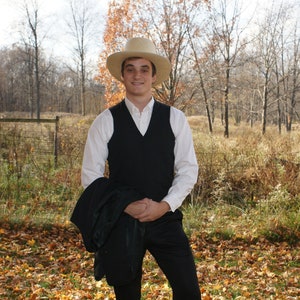 Amish Man&#39;s Vest Outfit set . . . All you need to Go Amish Dress up Amish Costume