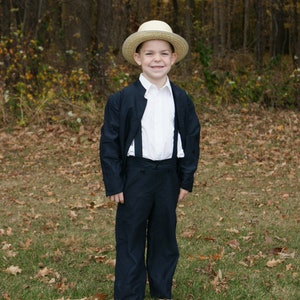 Amish Boy Costume Clothing Full Outfit Cute