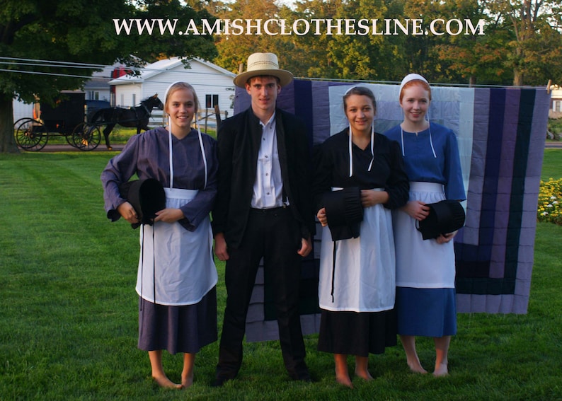 Amish Couples Outfit Man with Suit Coat and Woman full costume Go Dutch All you need image 6