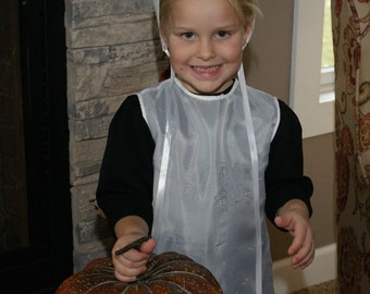 Amish Girl's Toddler Costume Dress Apron Capp Prayer covering White strings Bonnet