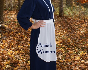 Amish Woman&#39;s Dress cape and apron 3-pc Suit Cap Bonnet Bishop&#39;s Wife Deluxe set