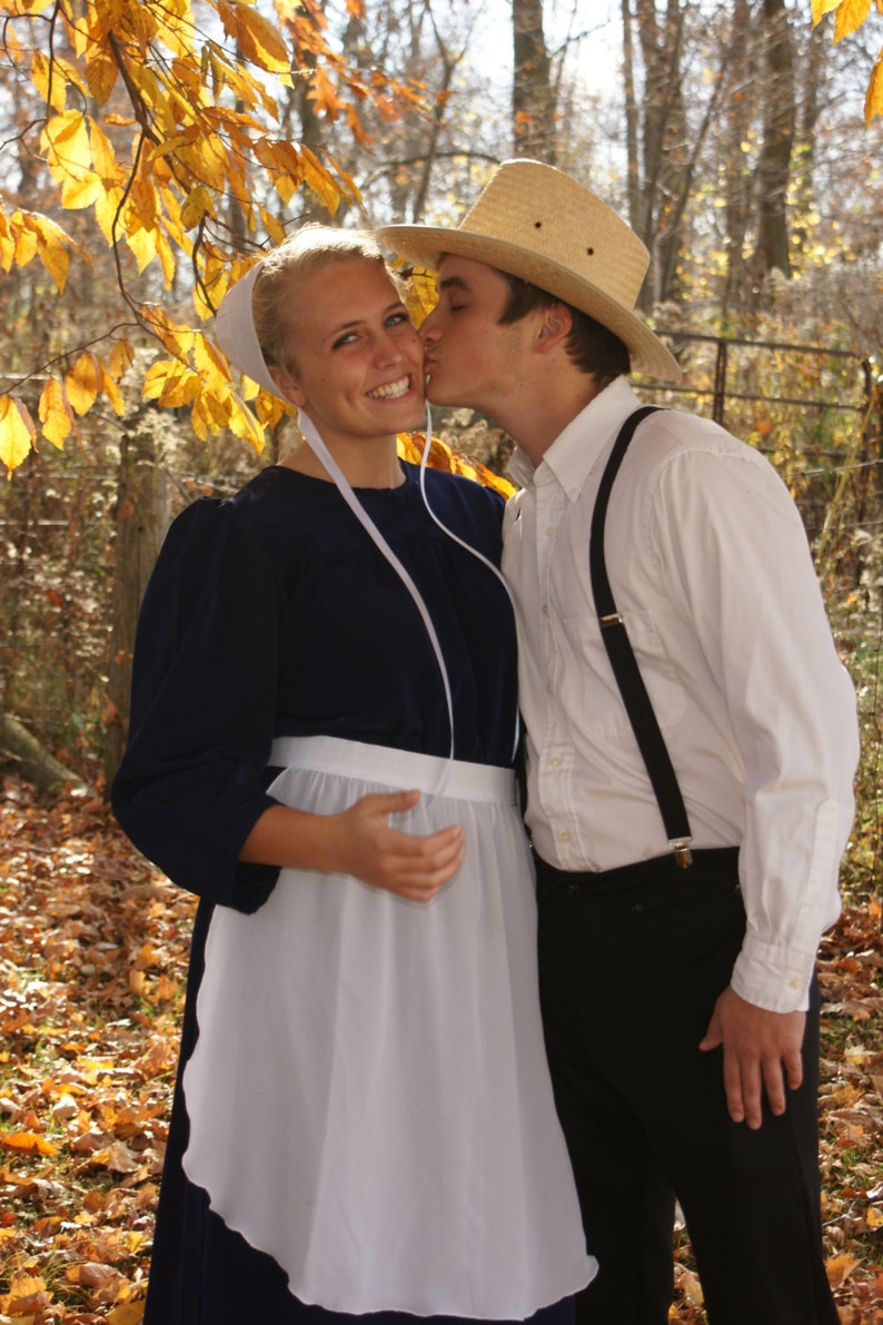 Amish costume clip on suspenders X back black Ships same day Etsy