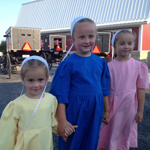 Robe de jeu pour fille Amish - Tailles personnalisées, plusieurs couleurs
