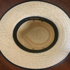 Medium Amish Man's Chore Straw Hat With BLACK Trim Protects Your Head ...