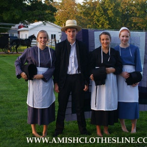 Amish Couples Outfit Man with Suit Coat and Woman full costume Go Dutch All you need image 3