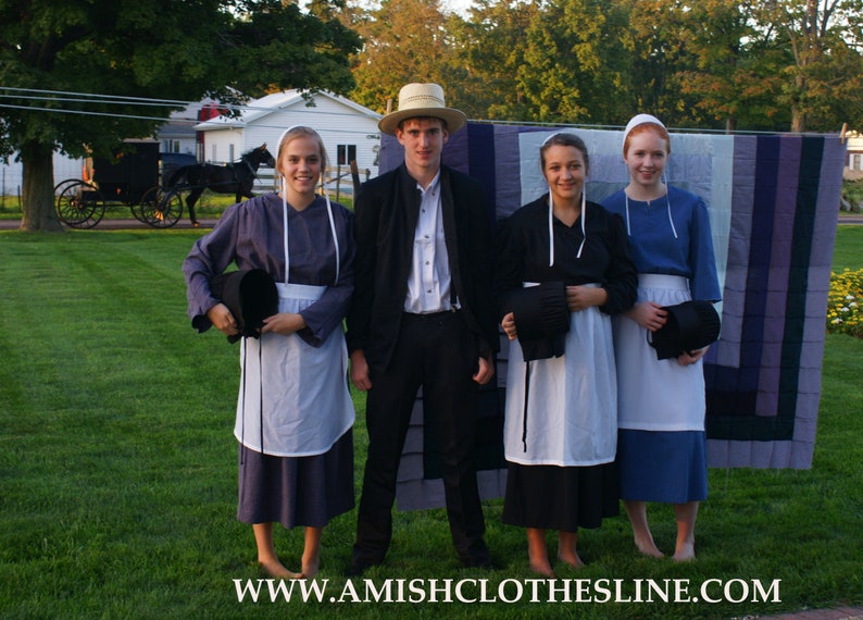 Amish Couples Outfit Man with Suit Coat and Woman full costume Go Dutch All you need image 3