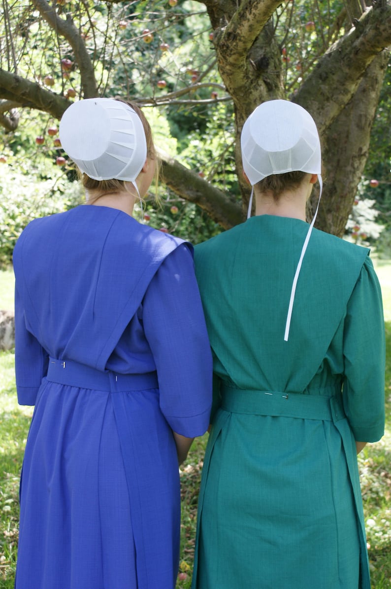 Amish Apron and Covering Cap Kapp Prayer Bonnet With Strings - Etsy
