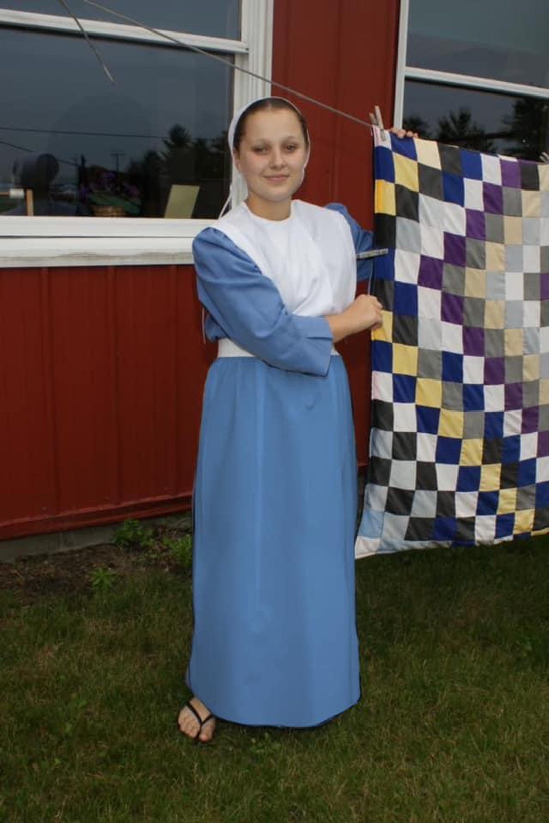 Amish Woman's Church Dress Costume Bonnet Apron Dress Costume All You Need!  - Etsy
