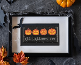 Kruissteekpatroon Halloween-pompoen: All Hallows Eve (PDF getelde grafiek 012A)