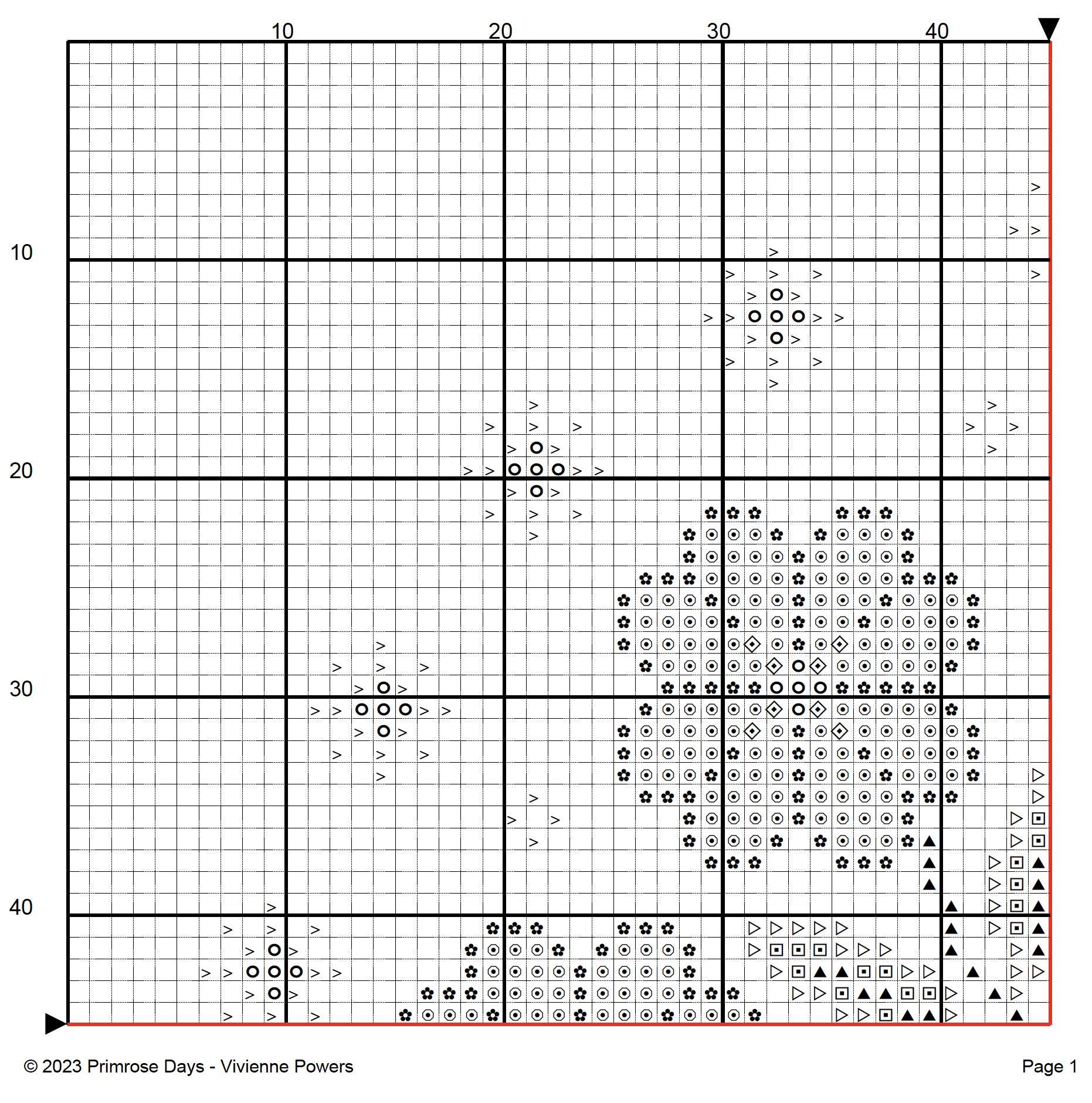 RTO RTR140 - Schema Punto Croce contato, Motivo Cortile, 30 x 23 cm