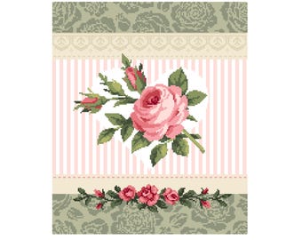 Kreuzstichmuster “Victorian Shabby Chic Herz”