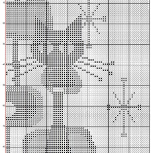 Atomic Mid-Century styled Cat, Contemporary cross stitch pattern (PDF Counted Chart 022) image 5
