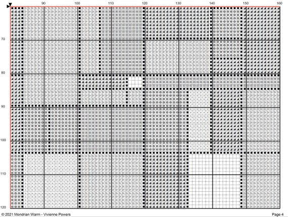 Art Deco Cross Stitch Pattern: Geometric Warm Colors (PDF Counted