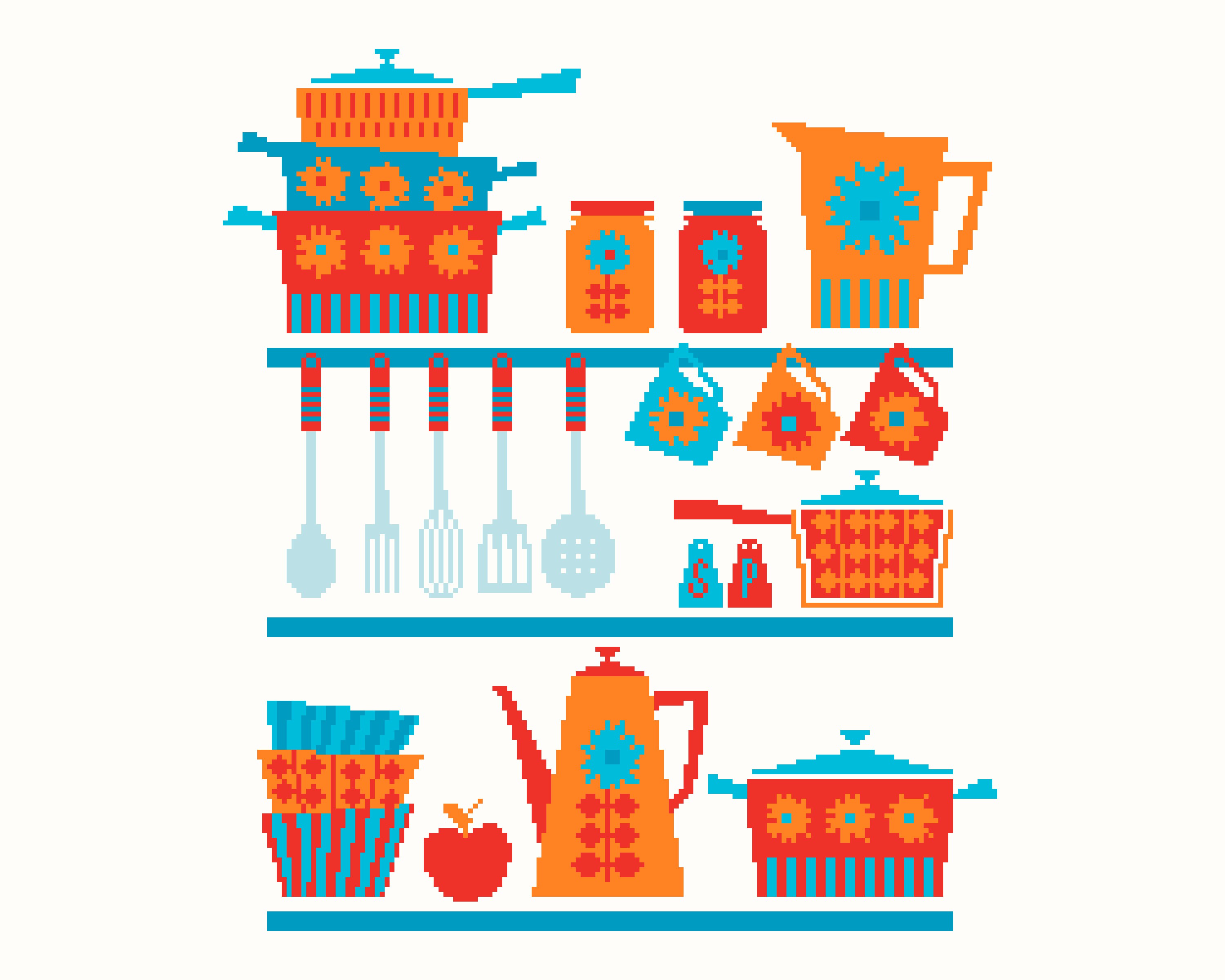 Mid Century Retro 50's Kitchen Coffee Pot Cups Pots and Etsy