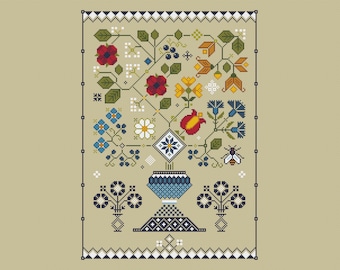 German vintage Cross stitch patterns book-3,antique digital embroidery