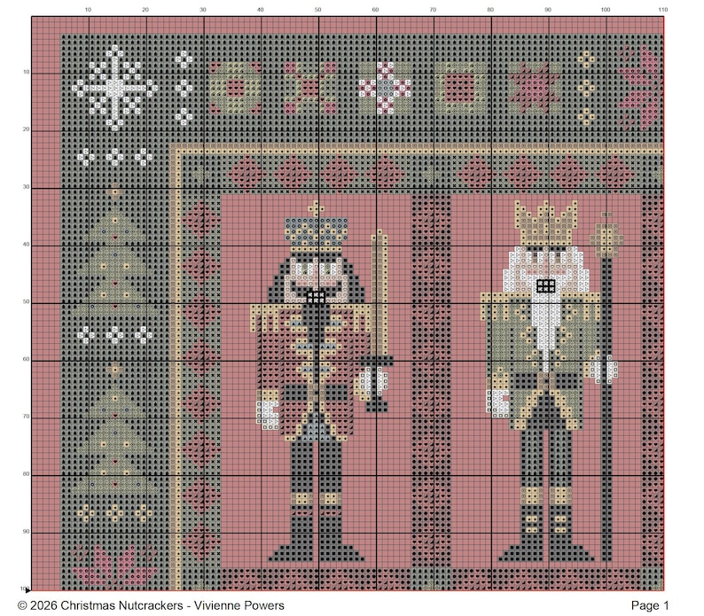 Christmas Nutcrackers Cross Stitch Pattern: Festive Sampler (PDF ...