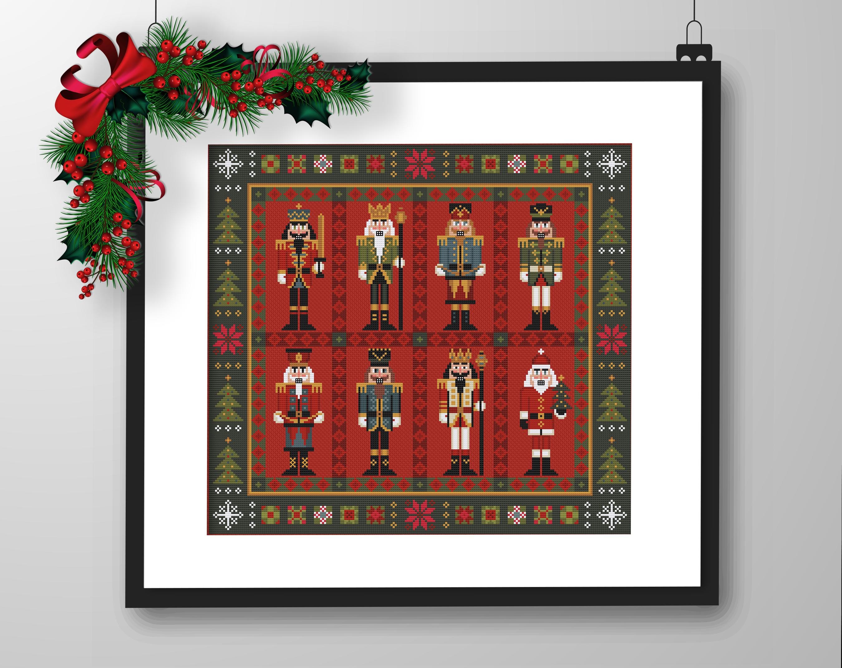 Christmas Nutcrackers Cross Stitch Pattern: Festive Sampler (PDF ...