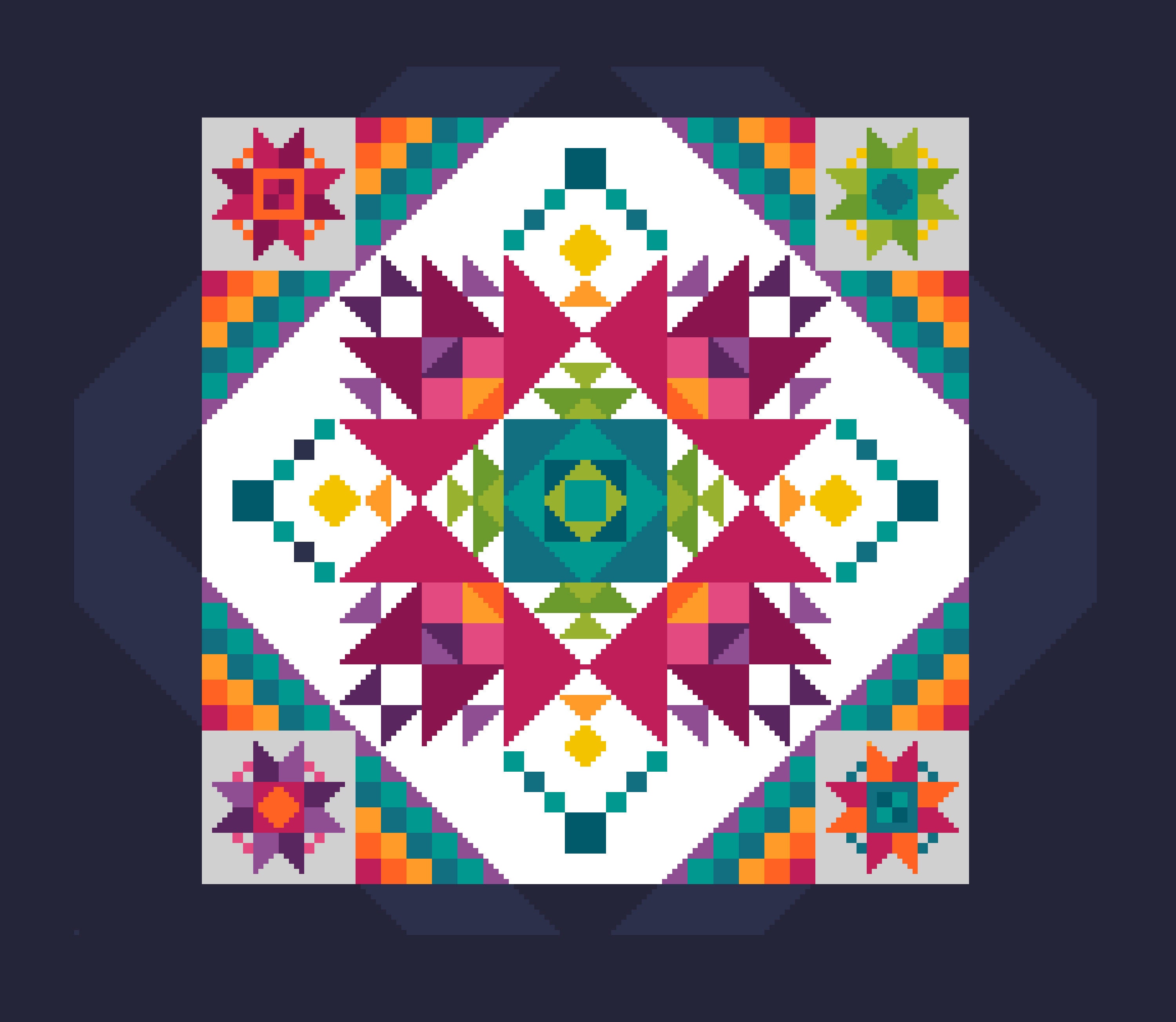 Cross Stitch Pattern Geometric Shaker Patchwork Amish Quilt Etsy