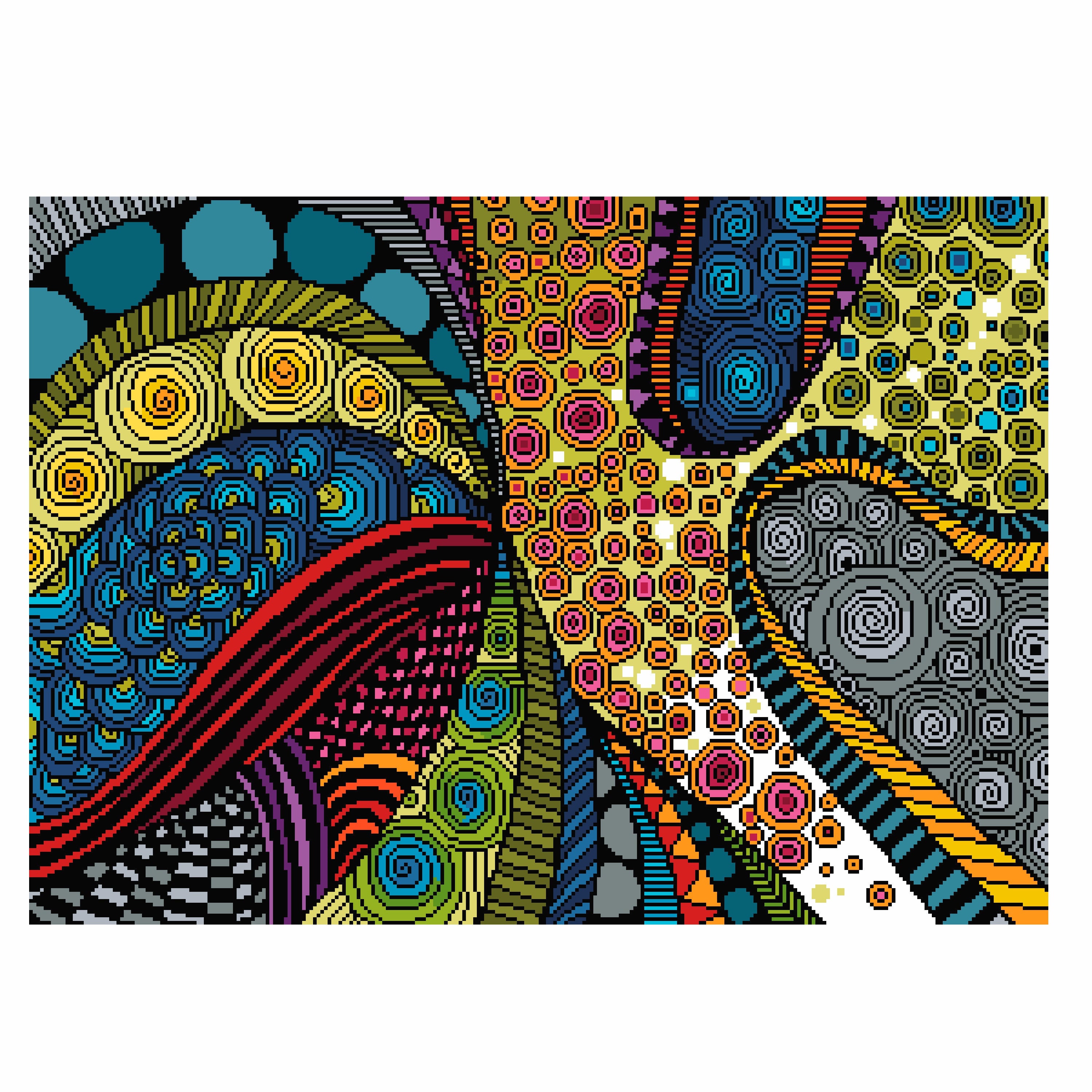 Rainbow Zentangle Cross Stitch Pattern: Abstract Doodle Art (PDF ...