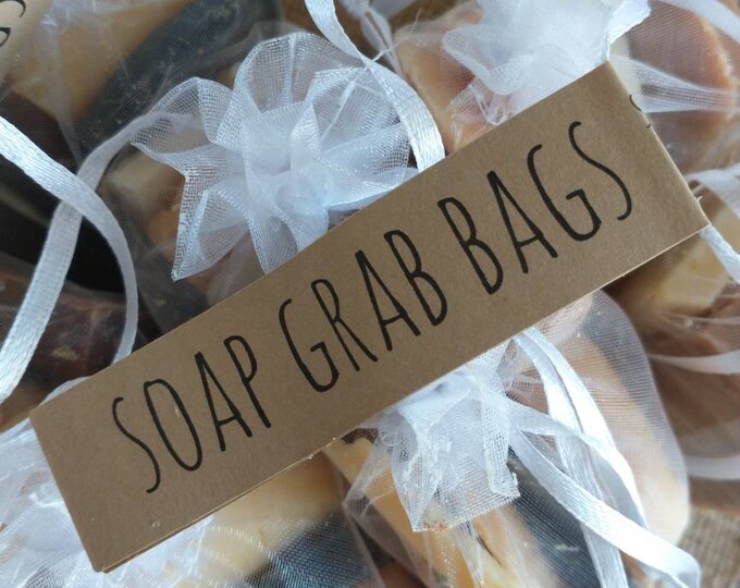 Soap Grab Bags,A variety bag of our soaps in an organza bag, Approximately 5 to 6 ounces,Made in Texas