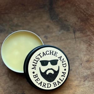 The Manly Man&#39;s Natural Beard Balm,Texas Made,Chemical Free,Mustache Balm,2 oz Reusable Tin,Moisturizing & Gentle,Essential OIls