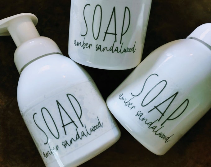 Gentle Organic Amber Sandalwood Foaming Hand Soap with Organic Sunflower & Coconut Oil,Made in TEXAS,Under 10
