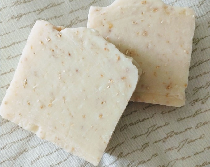 Vegan Wintergreen Scented Olive Oil Soap with Oats and Shea Butter,Large Bath Bar,Made in Texas,Handmade,Gentle on Skin,Essential Oils
