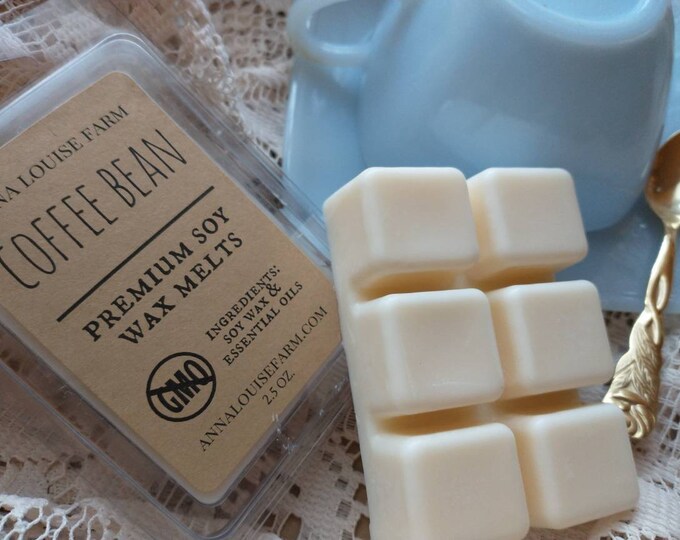 Coffee bean scented,hand-poured,100% premium soy wax melts,Made with Essential Oils,made in Texas.