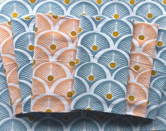 Handmade Silkscreen Tea Towel: Sea Change Pattern Art