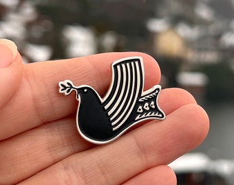 Nordic Peace Dove - Enamel Pin Badge - Original Illustration Art - RTS