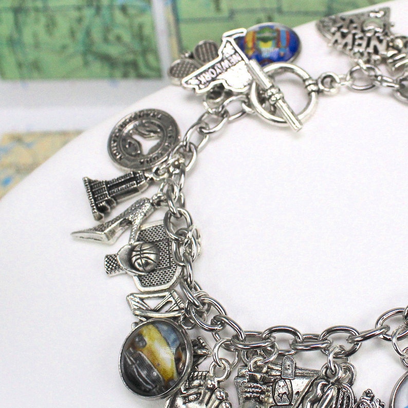 New York Charm Bracelet States Charm Bracelet State - Etsy