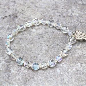 LDS Temple Bracelet, Beaded Temple Bracelet, LDS Temple Stretch Bracelet, LDS Bracelet, Temple Wedding Bracelet, Beaded Bracelet