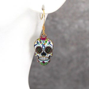 Day of the Dead Earrings, Sugar Skull Earrings, Day of the Dead Jewelry, Día de Muertos Earrings, Dangle Earrings, Día de Muertos Jewelry