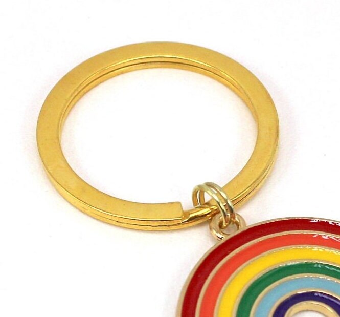 Name Keychain Rainbow Rainbow Keychain, Rainbow Gold Keychain, Gold Keychain, Key Chain ...