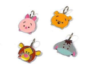 Bear Zipper Pulls, Childrens Zipper Pulls, Enameled Zipper Pulls, Backpack Pulls, Tiger Zipper Pulls, Pig Zipper Pull, Donkey Zipper Pull