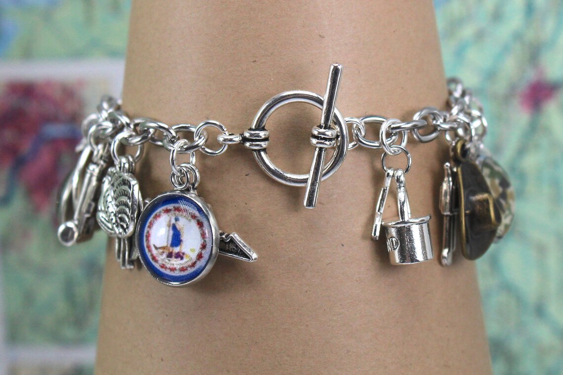 Oxidized Virginia State Charm main image 1