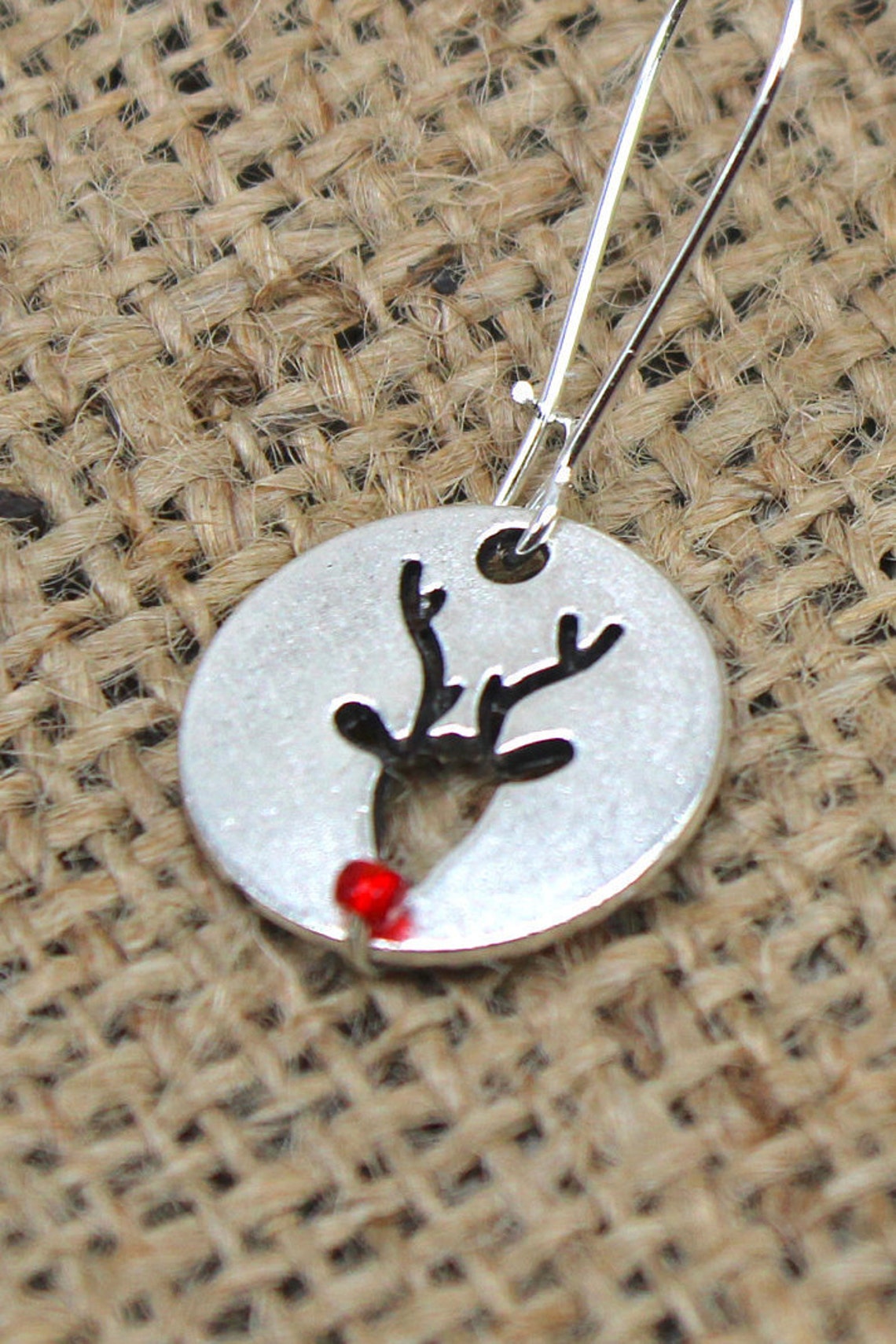Reindeer Dangle Earrings Christmas Dangle Earrings Christmas Etsy